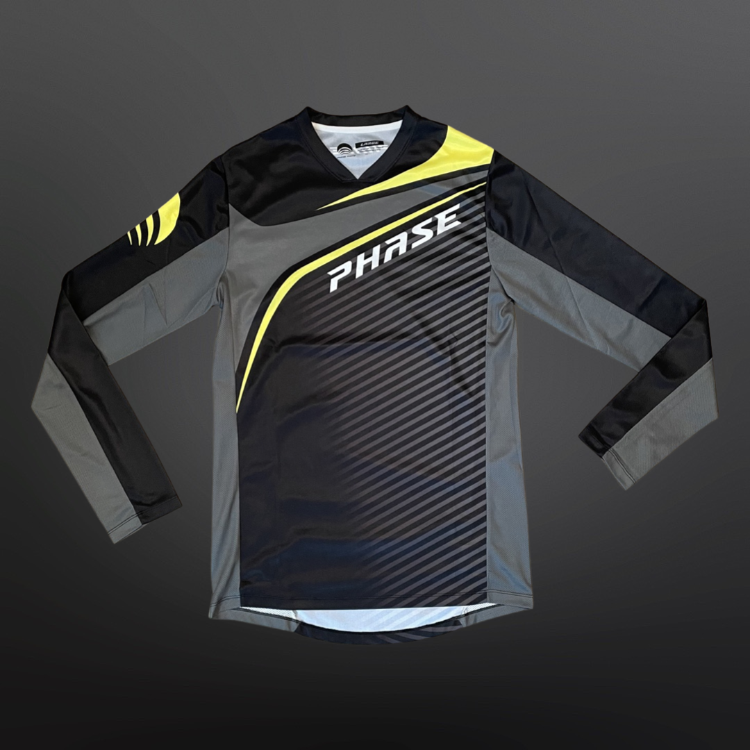 MTB LONG SLEEVE ENDURO JERSEY BLACK YELLOW